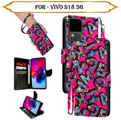 Cutemart Flip Cover for Vivo S18 5G(Multicolor, Pack of: 1)