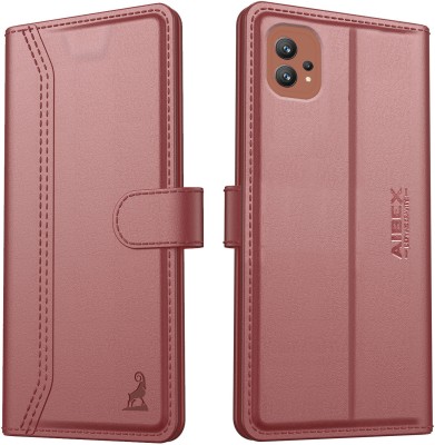 AIBEX Flip Cover for Realme 9 Pro 5G|Vegan PU Leather |Foldable Stand & Pocket |Magnetic Closure(Brown, Cases with Holder, Pack of: 1)