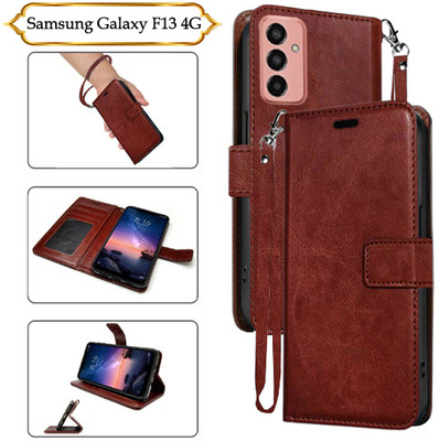 PARGO Flip Cover for Samsung Galaxy F13 4G(Brown, Pack of: 1)