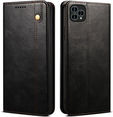 GoPerfect Flip Cover for Lava Blaze Curve 5G |No.1 Top Trending Business Series | Wallet Back Cover(Black, Magnetic Case, Pack of: 1)