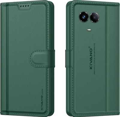 KIVANO LUXE Flip Cover for Realme C67 5G / Realme 60x 5G / Realme 11 5G / Realme 11x 5G(Green, Magnetic Case, Pack of: 1)