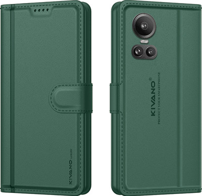 KIVANO LUXE Flip Cover for Oppo Reno 10 Pro 5G / Oppo Reno 10 5G(Green, Magnetic Case, Pack of: 1)