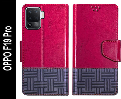 Telecase Flip Cover for OPPO F19 Pro Back Cover Case with Magnatic Closure(Red, Shock Proof, Pack of: 1)