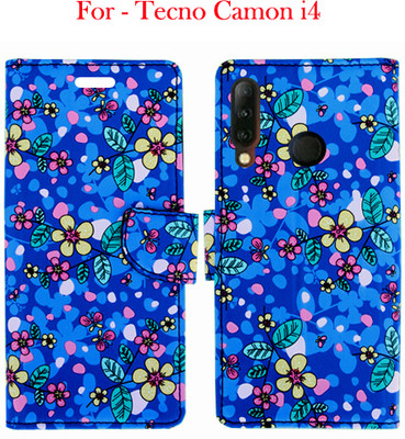 Toklot Flip Cover for Tecno Camon i4(Blue, Pack of: 1)