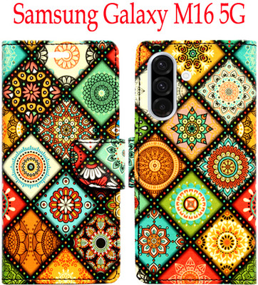 Mxkart Flip Cover for Samsung Galaxy M16 5G(Orange, Pack of: 1)