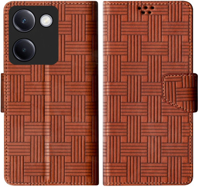 SBMS Flip Cover for Vivo Y200 Pro 5G / Vivo Y300 Plus 5G Back Cover Case with Magnatic Closure(Brown, Shock Proof, Pack of: 1)