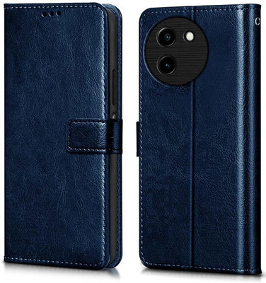 Ridhaniyaa Flip Cover for Vivo T3X 5G(Blue, Dual Protection, Pack of: 1)