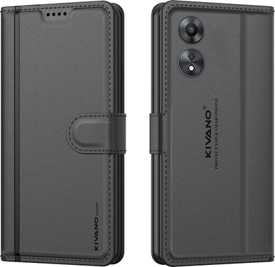 KIVANO LUXE Flip Cover for Oppo A58 5G / Oppo A78 5G(Black, Magnetic Case, Pack of: 1)