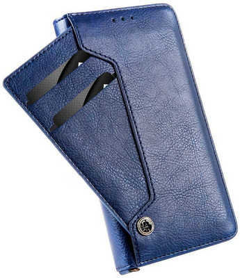 Clickcase Flip Cover for APPLE iphone 14 Plus(Blue, Cases with Holder)