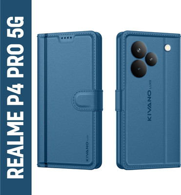 KIVANO LUXE Flip Cover for Realme P4 Pro 5G(Blue, Magnetic Case, Pack of: 1)