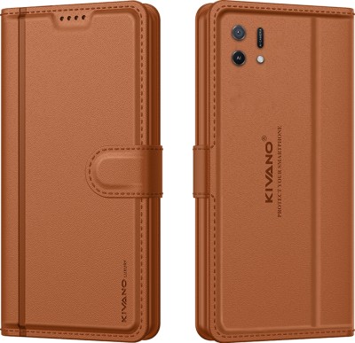 KIVANO LUXE Flip Cover for Oppo A16e / Oppo A16K(Brown, Card Holder, Pack of: 1)