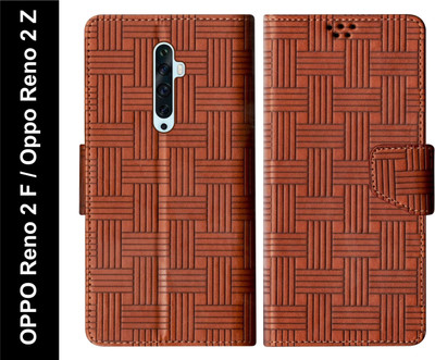 SBMS Flip Cover for Oppo Reno2 F / Reno2 F / Reno 2 Z / Reno2 Z(Brown, Shock Proof, Pack of: 1)