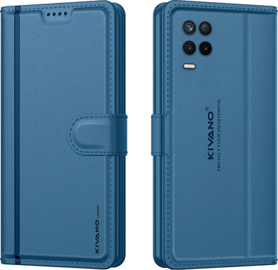 KIVANO LUXE Flip Cover for Realme 9 5G / Realme 8 5G / Realme 8S 5G / Realme Narzo 30 5G(Blue, Magnetic Case, Pack of: 1)