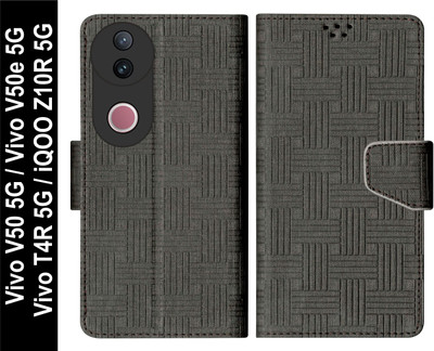 SBMS Flip Cover for Vivo T4R 5G / iQOO Z10R 5G / Vivo V50e 5G / Vivo V50 5G Back Cover Case(Black, Shock Proof, Pack of: 1)