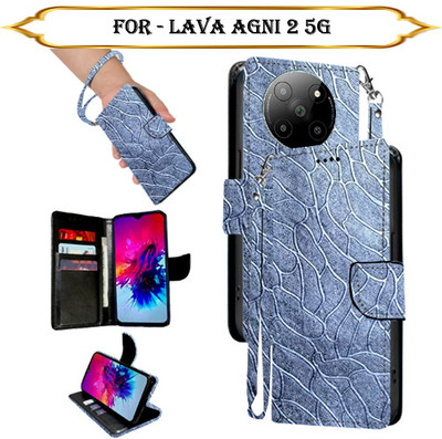 PARGO Flip Cover for Lava Agni 2 5G(Silver, Pack of: 1)