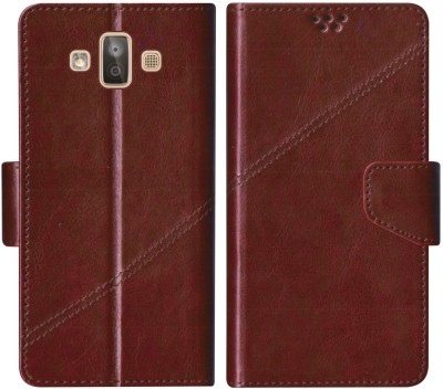 SBMS Flip Cover for Samsung Galaxy J7 Duo(Brown, Shock Proof, Pack of: 1)