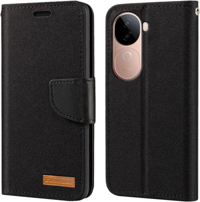 Clickcase Flip Cover for Vivo V40e 5G(Black, Dual Protection)