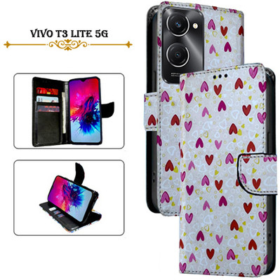 PARGO Flip Cover for vivo T3 Lite 5G(White, Pack of: 1)