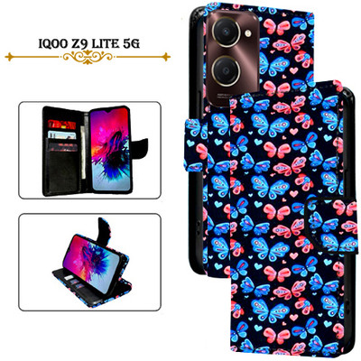 Cutemart Flip Cover for IQOO Z9 Lite 5G(Black, Pack of: 1)