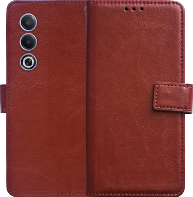 SUPER-ME Flip Cover for OPPO A3 PRO 5G(Brown, Dual Protection, Pack of: 1)