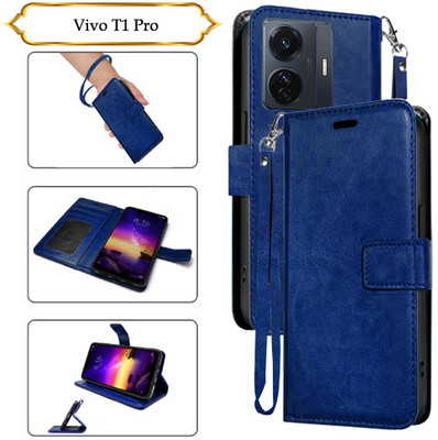 PARGO Flip Cover for Vivo T1 Pro(Blue, Pack of: 1)
