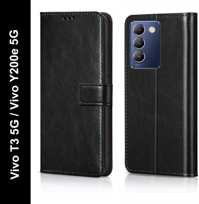 Cockcrow Flip Cover for Vivo T3 5G, Vivo Y200e 5G(Black, Shock Proof, Pack of: 1)