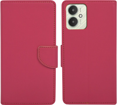 Spicesun Flip Cover for Redmi 13C 5G(Pink, Shock Proof, Pack of: 1)