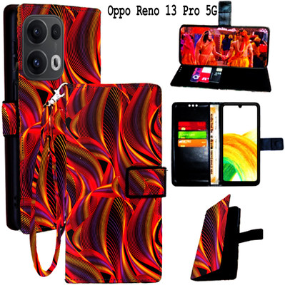 Toklot Flip Cover for OPPO Reno 13 Pro 5G(Red, Pack of: 1)