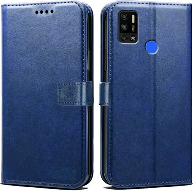 Frazil Flip Cover for Tecno Spark 6 Air(Blue, Grip Case, Pack of: 1)