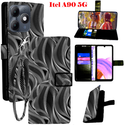 Toklot Flip Cover for Itel A90 5G(Black, Pack of: 1)