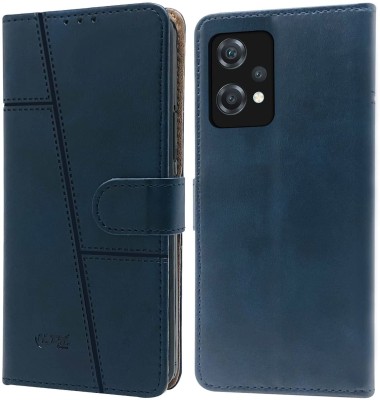 NIMMIKA ENTERPRISES Flip Cover for OnePlus Nord CE 2 Lite 5G(Premium leather material | 360-degree protection)(Blue, Dual Protection, Pack of: 1)