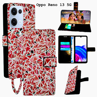 Toklot Flip Cover for OPPO Reno 13 5G(Red, Pack of: 1)