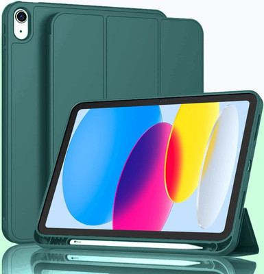 ST Creation Flip Cover for iPad A16 2025 (A3355,A3356), iPad 11th Generation Cover(Green, Dual Protection, Pack of: 1)