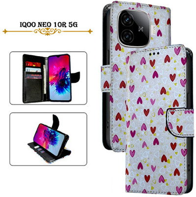 Cutemart Flip Cover for iQOO Neo 10R 5G(White, Pack of: 1)
