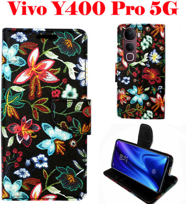 Toklot Flip Cover for Vivo Y400 Pro 5G(Black, Pack of: 1)