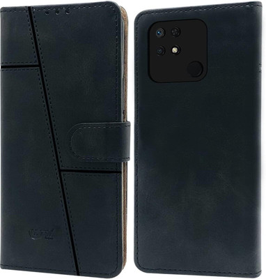 ASMITA Flip Cover for Mi Redmi 10 Power(Premium Leather | 360-Degree Protection | Card Slots and Wallet)(Black, Hard Case, Pack of: 1)