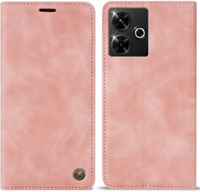 Clickcase Flip Cover for POCO M6 Plus 5G(Pink, Dual Protection)