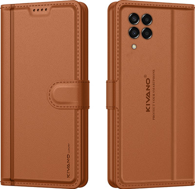 KIVANO LUXE Flip Cover for Samsung Galaxy M33 5G(Brown, Magnetic Case, Pack of: 1)