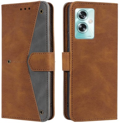 GoPerfect Flip Cover for Oppo A59 5G(Brown, Dual Protection, Pack of: 1)