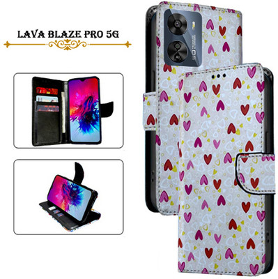 Cutemart Flip Cover for Lava Blaze Pro 5G(White, Pack of: 1)