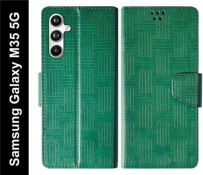 SBMS Flip Cover for Samsung Galaxy M35 5G(Green, Shock Proof, Pack of: 1)
