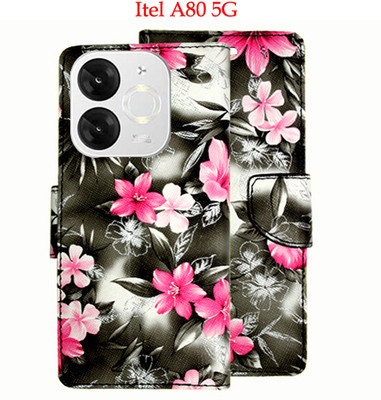 Toklot Flip Cover for Itel A80 5G(Black, Pack of: 1)