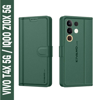 KIVANO LUXE Flip Cover for Vivo Y31 Pro 5G / Vivo T4X 5G / IQOO Z10X 5G(Green, Magnetic Case, Pack of: 1)