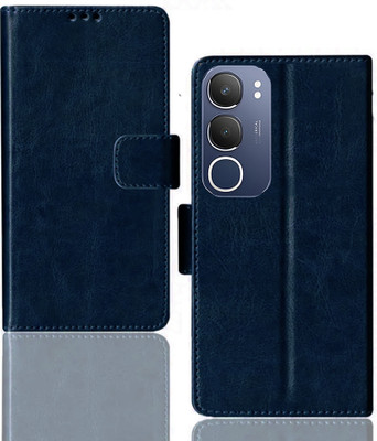 HANIRY Flip Cover for Vivo Y29 5G flip cover | V2420 flip cover | phone flip cover | Blue(Blue, Magnetic Case, Pack of: 1)