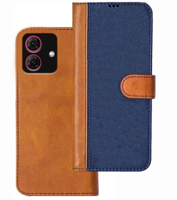 Knotyy Flip Cover for MOTO G54 5G, Motorola G54 5G(Blue, Brown, Dual Protection, Pack of: 1)