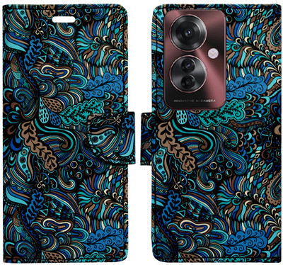 Toklot Flip Cover for Oppo F25 Pro 5G(Blue, Pack of: 1)