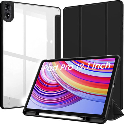 AGEIS Flip Cover for Redmi Pad Pro 12.1 inches(Black, Shock Proof, Pack of: 1)