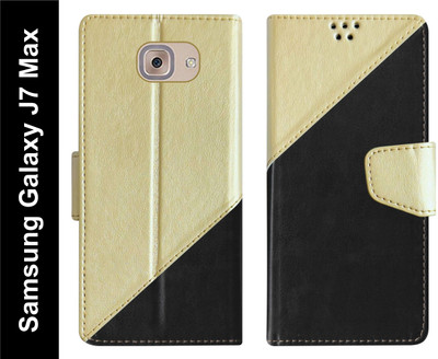 SBMS Flip Cover for Samsung Galaxy J7 Max Back Cover Case with Magnatic Closure(Black, Shock Proof, Pack of: 1)