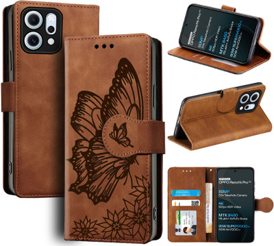 Mobishield Flip Cover for Oppo Reno14 Pro 5G(Brown, Camera Bump Protector, Pack of: 1)