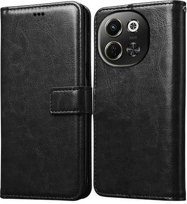 Casotec Flip Cover for Tecno Pova 6 Neo 5G(Black, Pack of: 1)